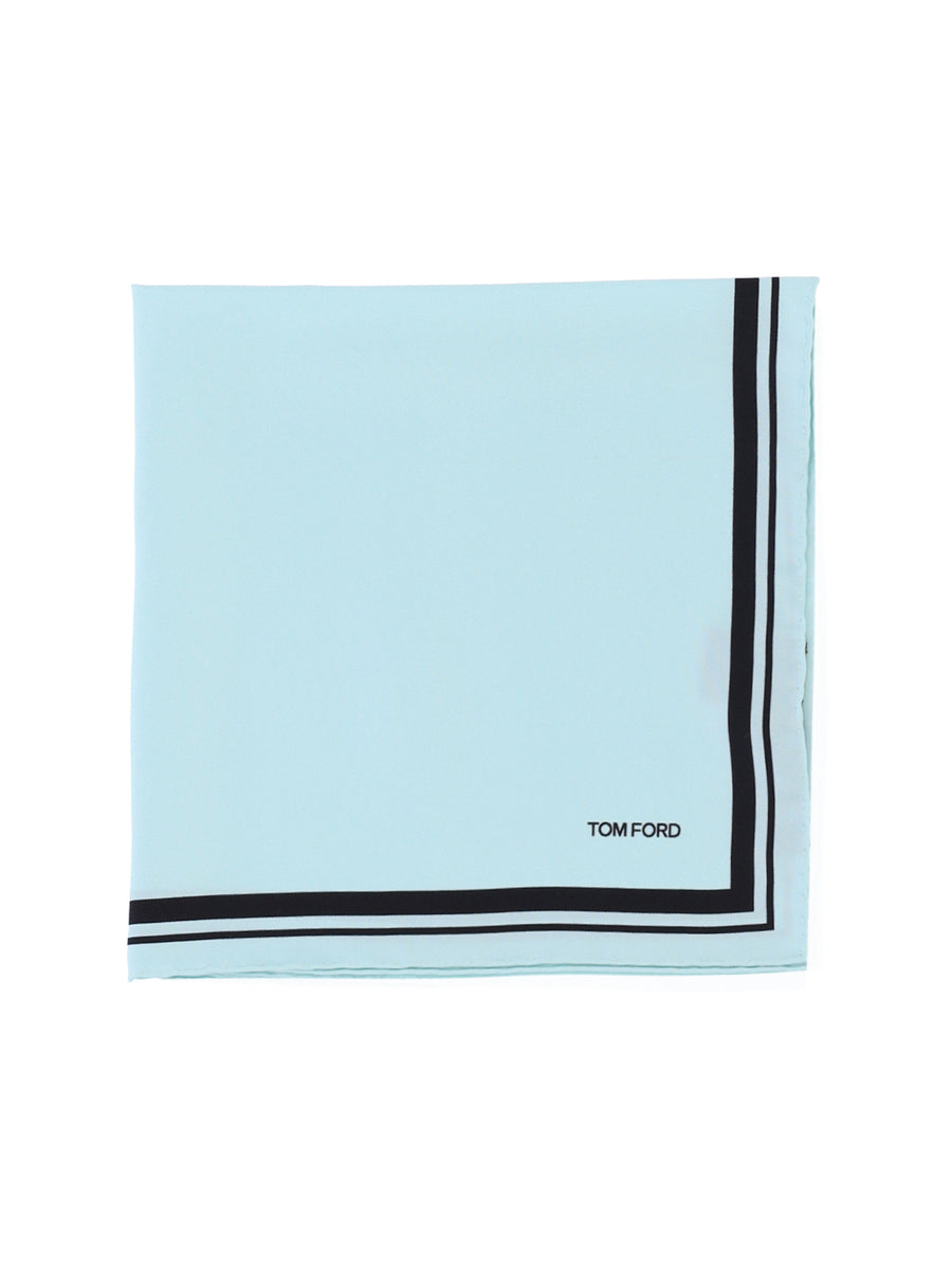 Tom Ford 100% mulberry silk scarf in blue
