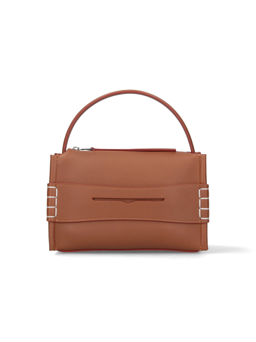 J.W.Anderson Outer: 100% Full Grain Calf Leather top handle bag in brown