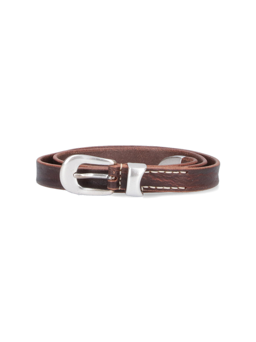 Our Legacy 100% cow leather belt in brown