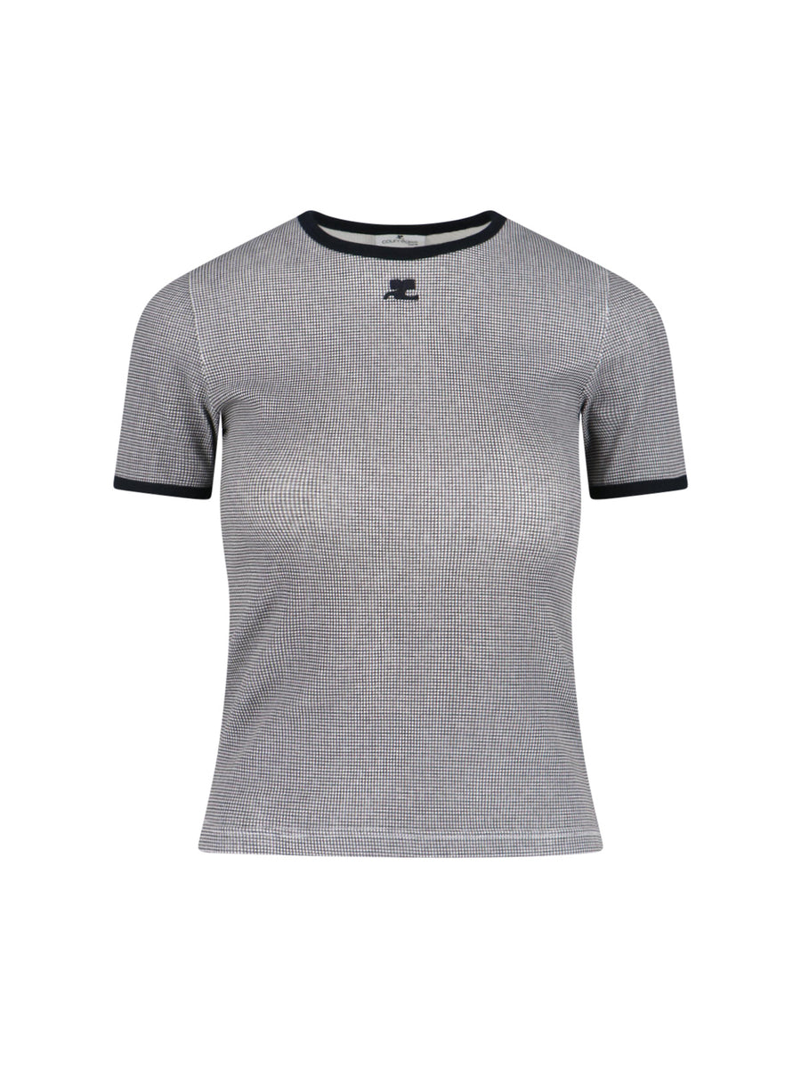 CourrèGes 100% Cotton t-shirt in gray