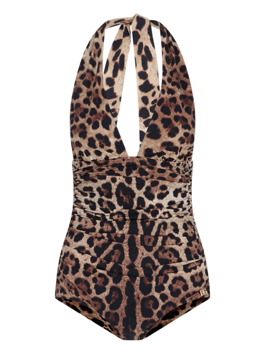 Dolce & Gabbana 80% Polyamide swimsuit in brown