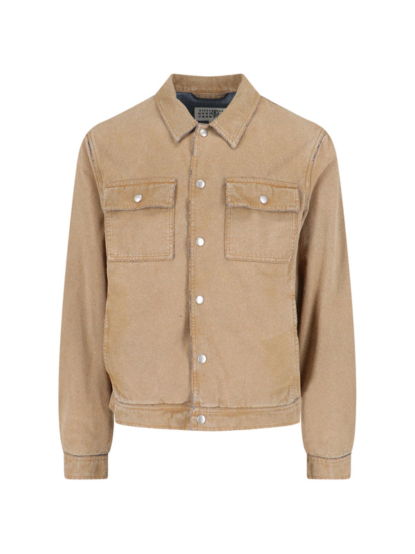 MM6 Maison Margiela 100% Cotton jacket in beige