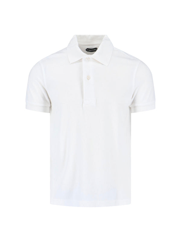 Tom Ford 80% Cotton polo shirt in white