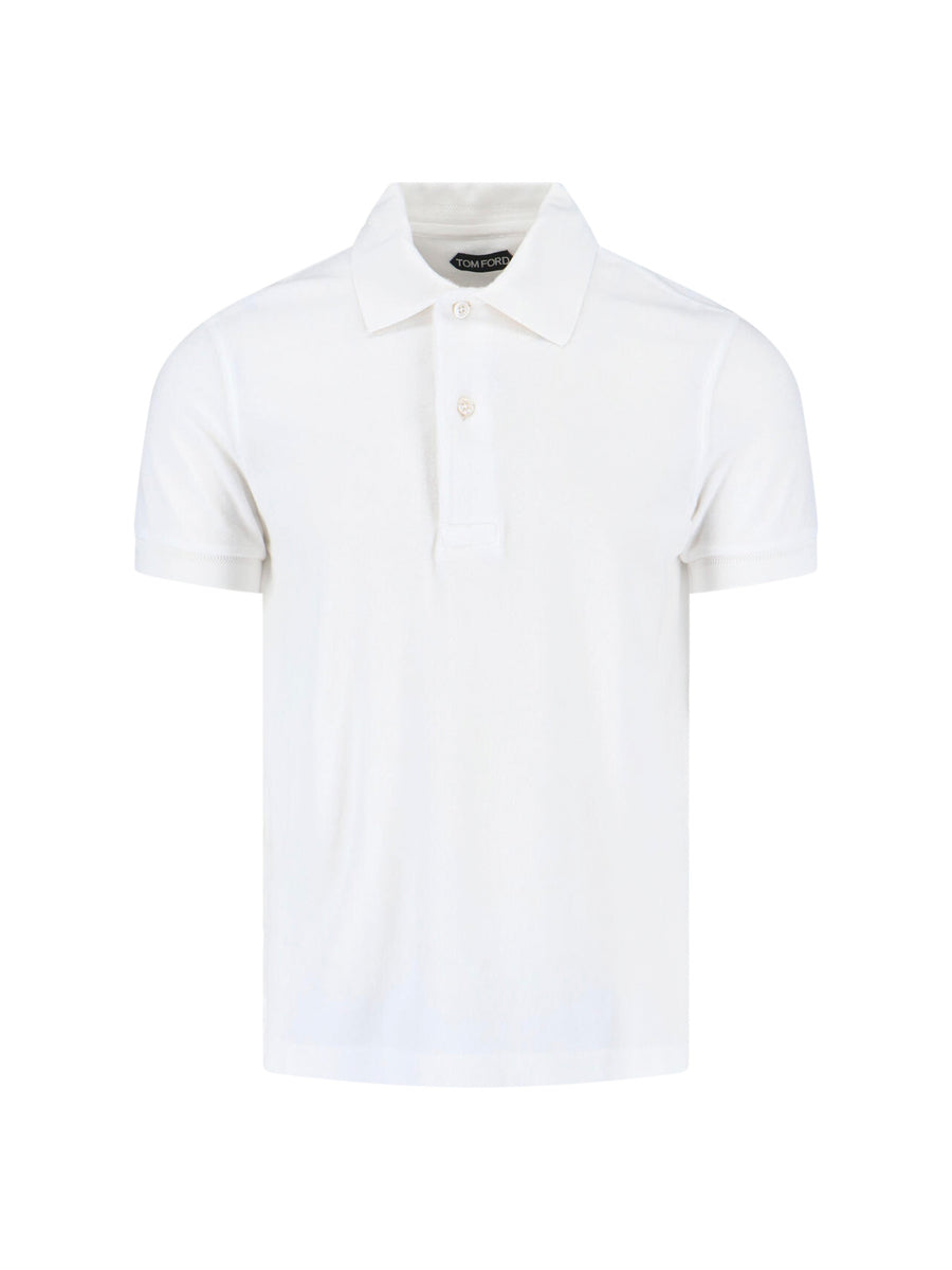 Tom Ford 80% Cotton polo shirt in white