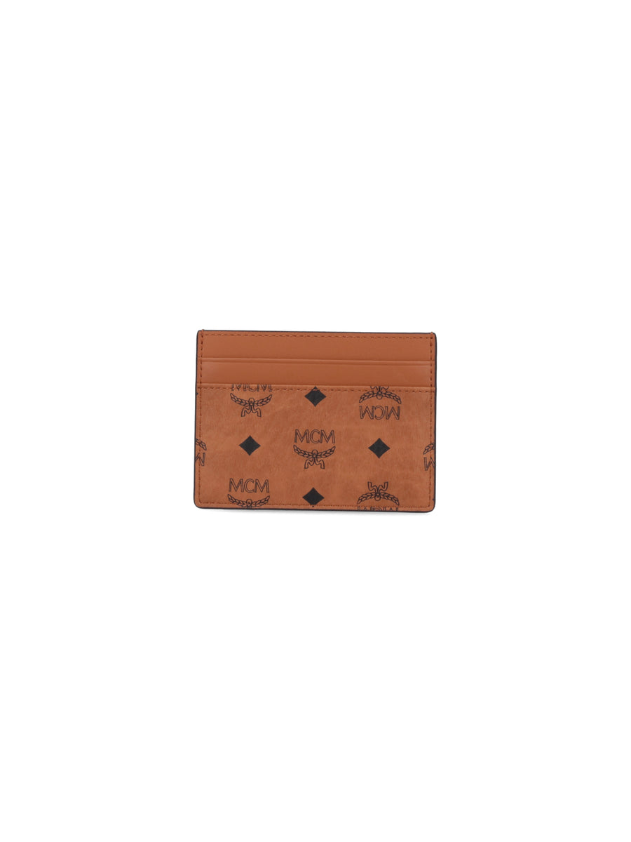 MCM 63% Polyurethane card case in brown