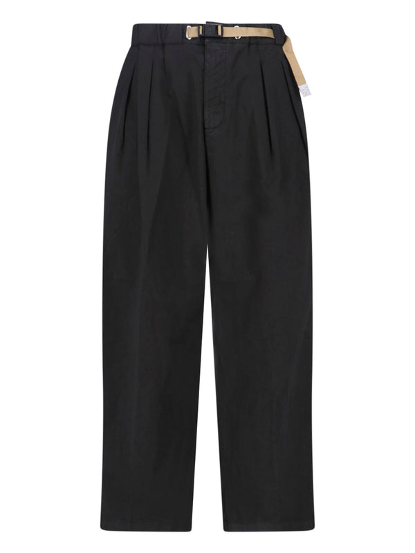White Sand 59% Lyocell trousers in black