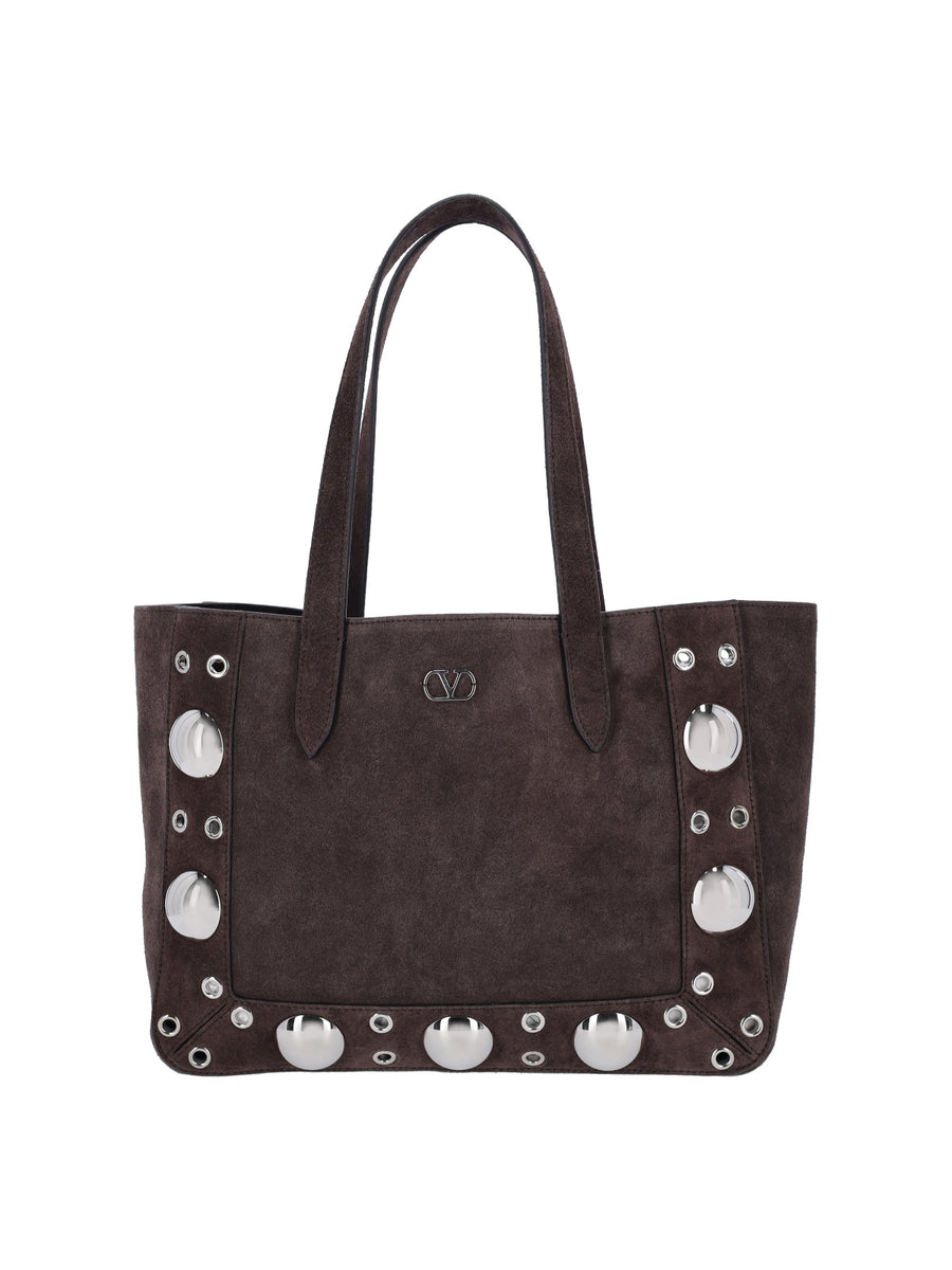 Valentino Garavani 100% leather tote bag in brown