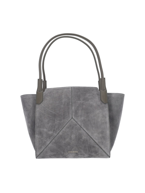 Victoria Beckham 100% leather tote bag in gray