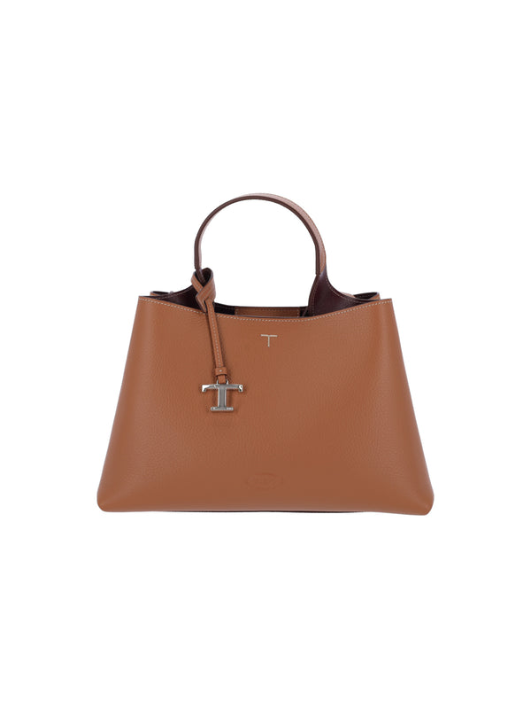 Tod's 100% calf leather top handle bag in brown