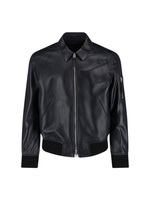 Tom Ford 100% Lamb Leather jacket in black