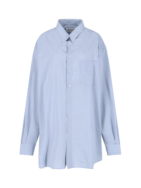Maison Margiela 81% Cotton shirt in blue