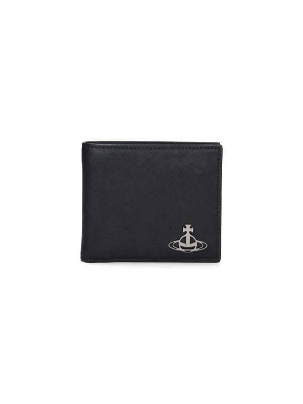 Vivienne Westwood 100% cow leather wallet in black