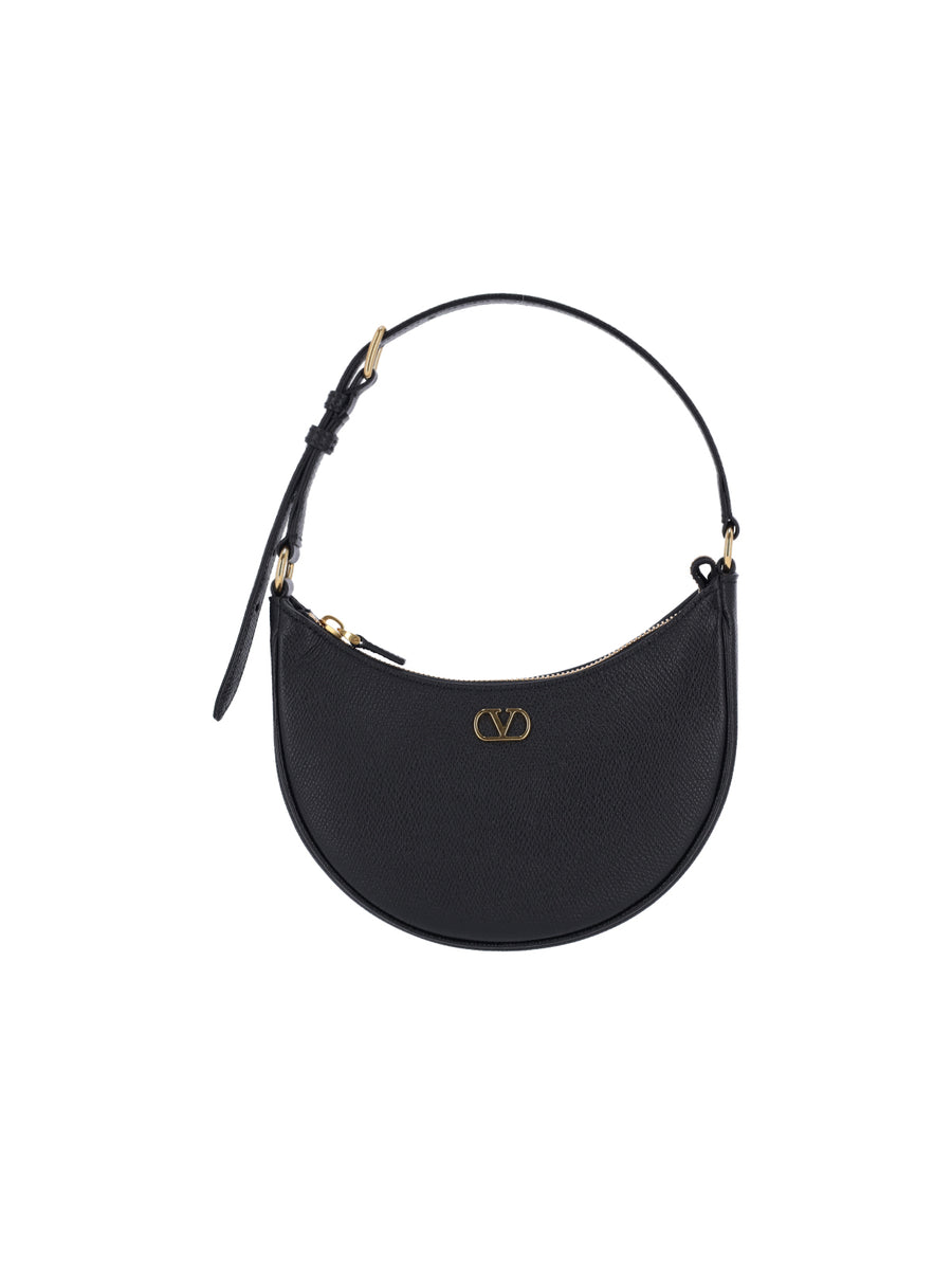 Valentino Garavani 100% leather shoulder bag in black
