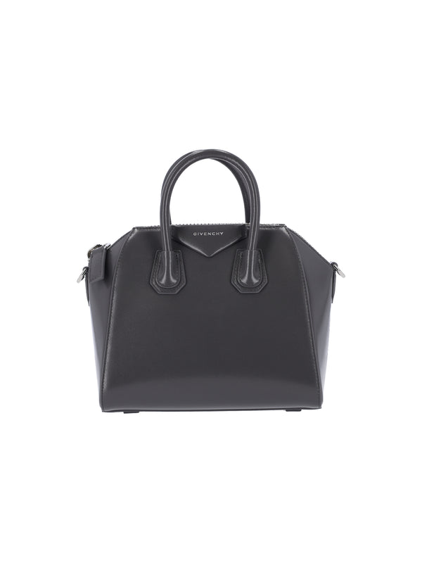 Givenchy 100% calf leather top handle bag in gray
