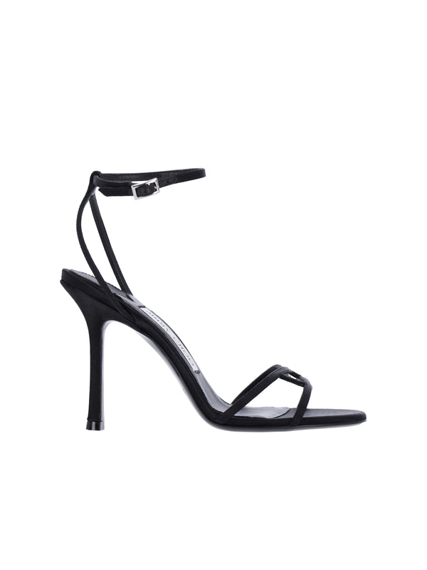 Jimmy Choo Outer: 95% Textile heel sandal in black