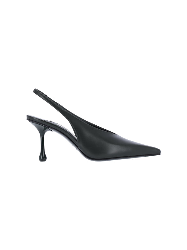 Jimmy Choo Outer: 95% Calf Leather slingback heel in black