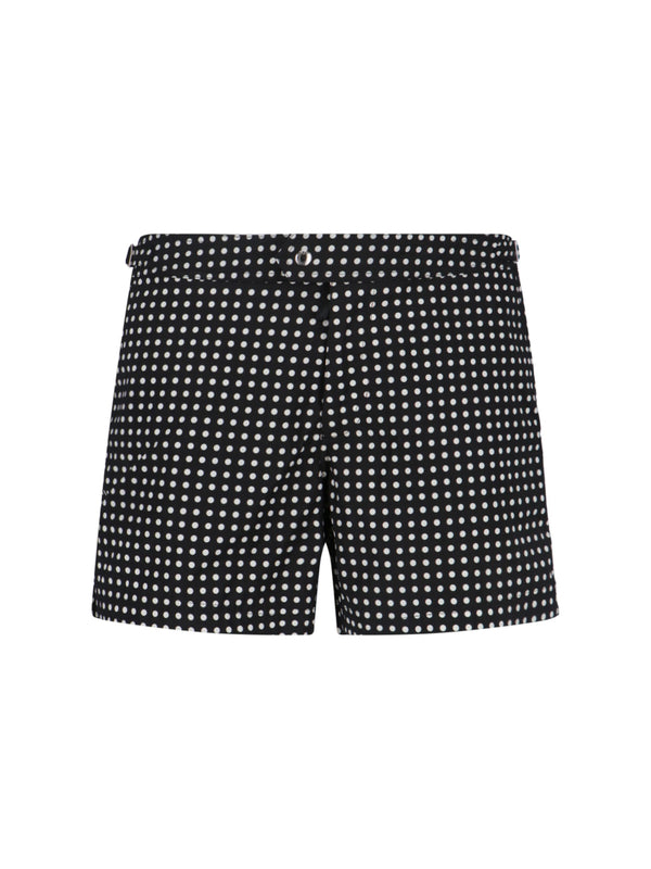 Tom Ford 100% Polyester swim shorts in black