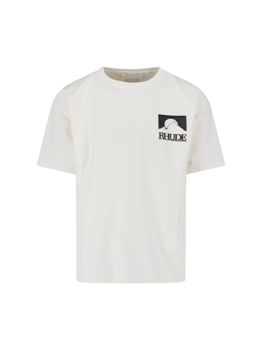 Rhude 100% Cotton t-shirt in white
