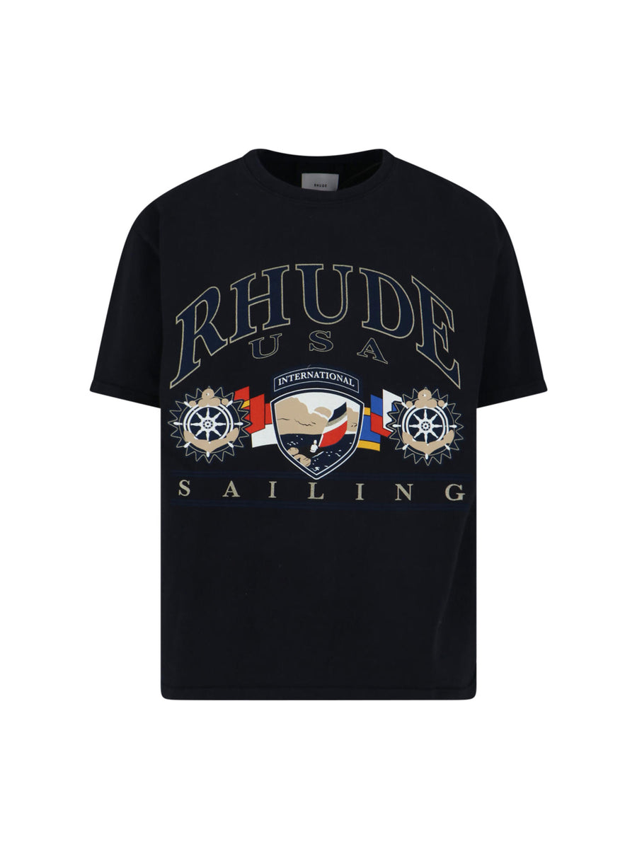 Rhude 100% Cotton t-shirt in black