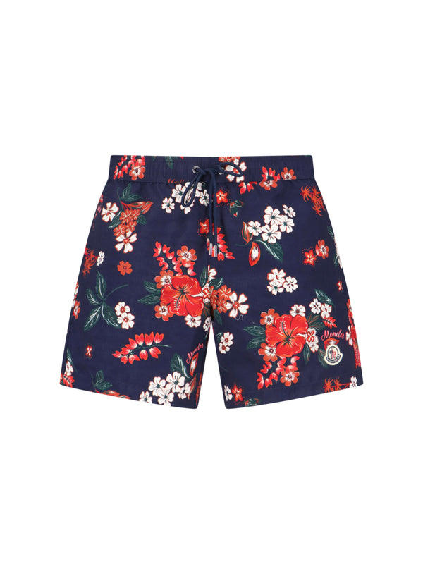 Moncler 100% Polyester swim shorts in navy