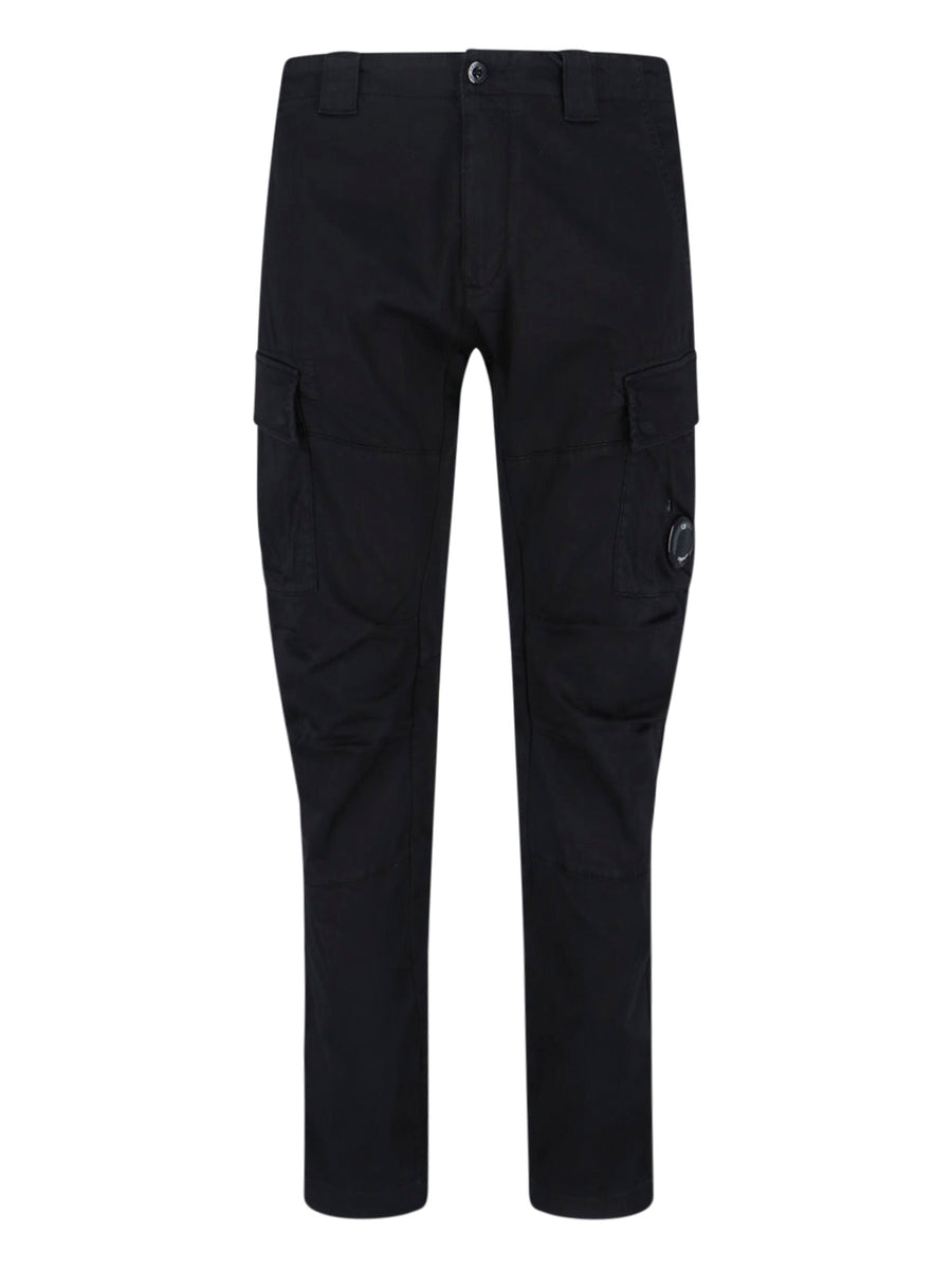 C.P. Company 98% cotton cargo pants in black