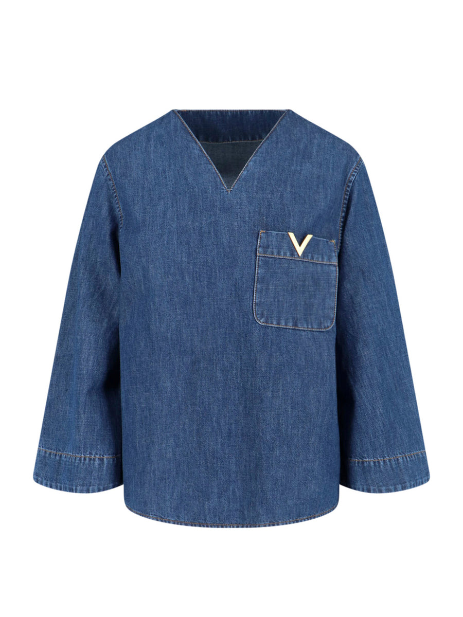 Valentino 100% Cotton shirt in blue