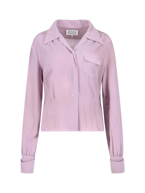 Maison Margiela 100% silk shirt in pink