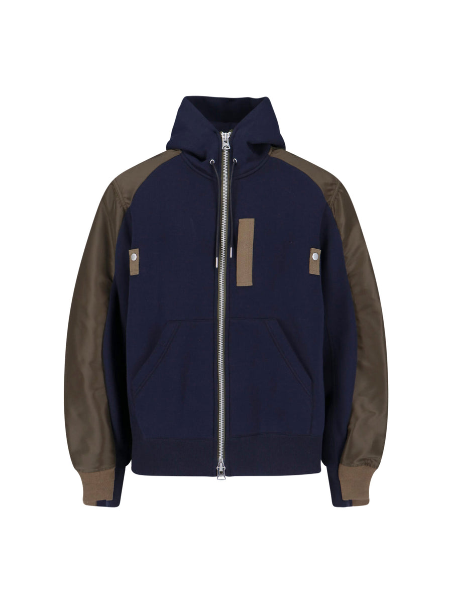 Sacai 62% Cotton jacket in navy
