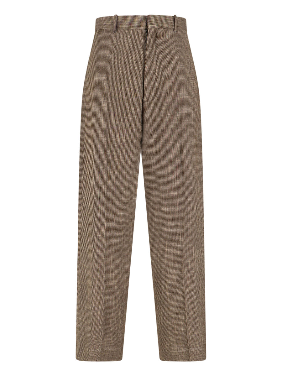 Phoebe Philo 58% Polyester trousers in beige