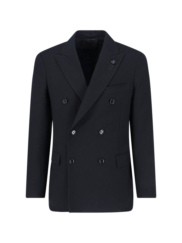 Lardini 100% wool blazer in navy