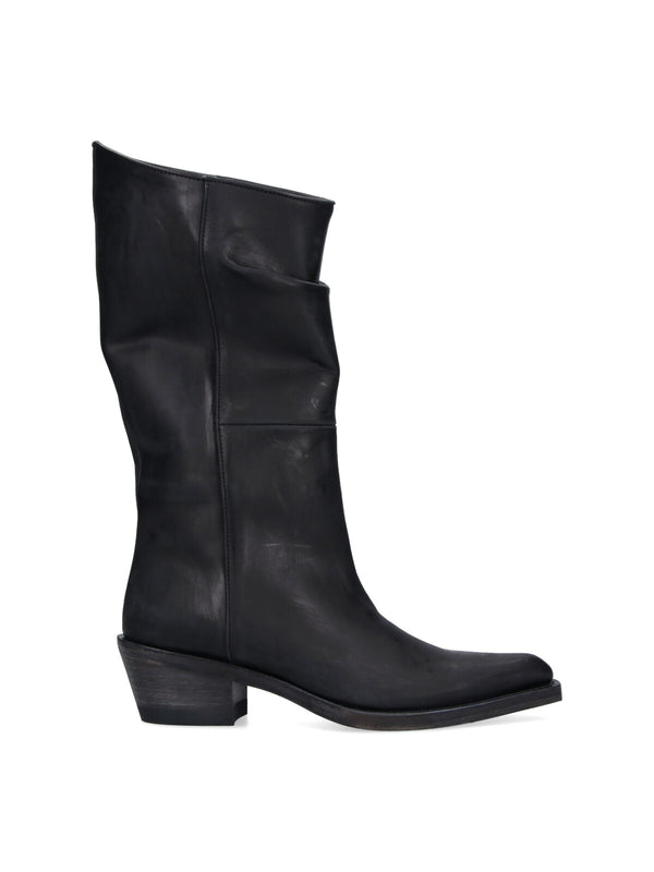 Khaite 100% leather boot in black