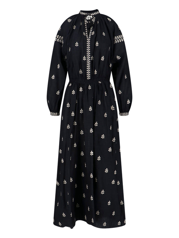 Isabel Marant 100% Silk (main); 100% Polyester dress in black
