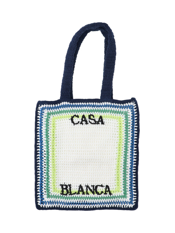 Casablanca 100% Cotton tote bag in white
