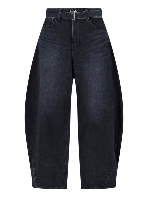 Sacai 100% Cotton jeans in black