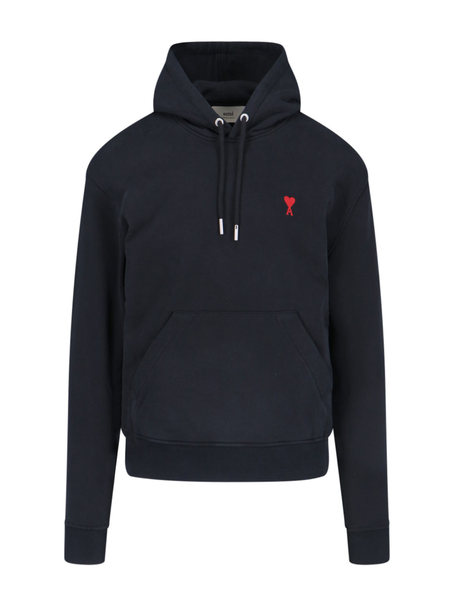 AMI Paris 100% Cotton hoodie in black