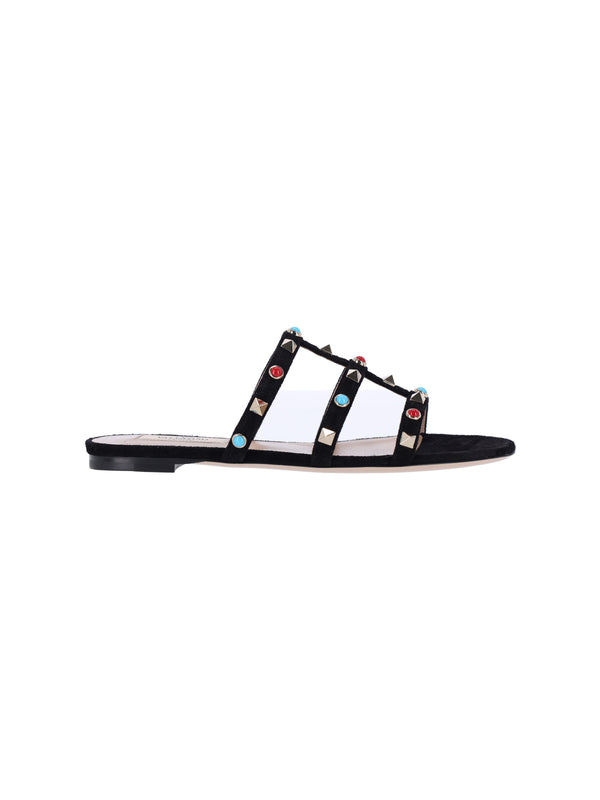 Valentino Garavani 100% leather sandal in black