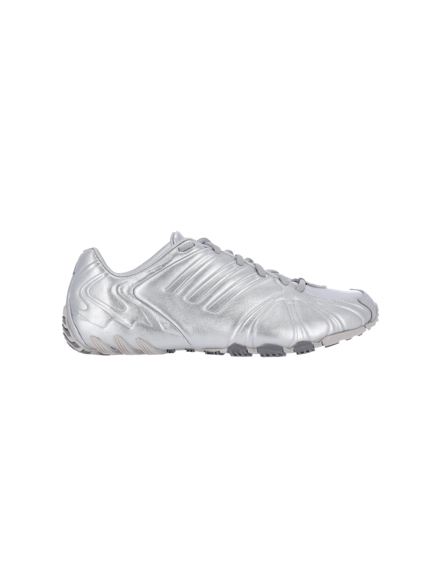 Adidas 100% Leather sneaker in silver