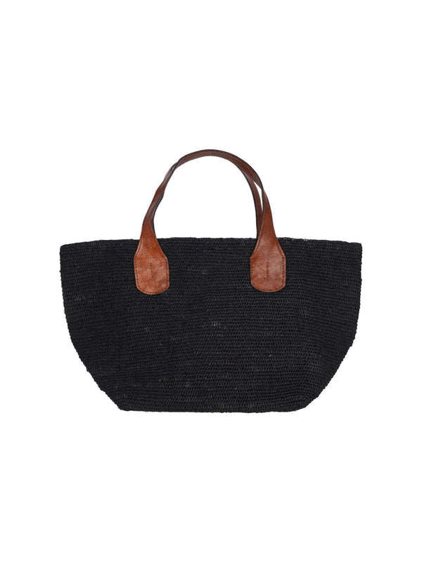 Ibeliv 100% Raphia tote bag in black