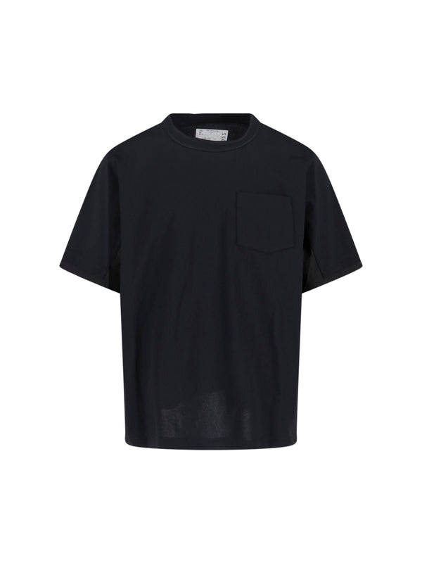 Sacai 100% Cotton t-shirt in black