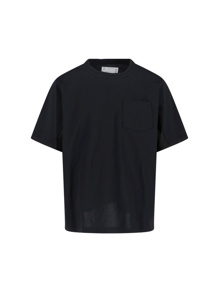 Sacai 100% Cotton t-shirt in black