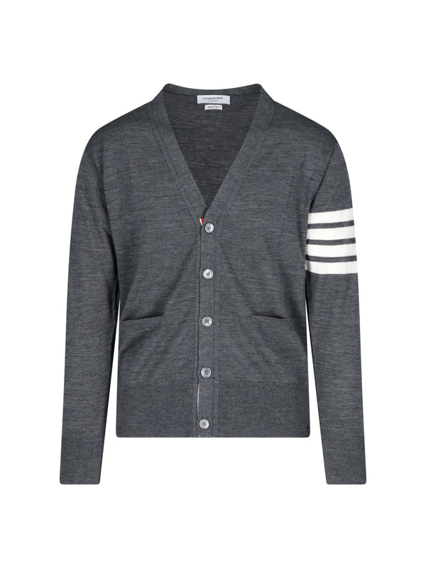 Thom Browne 100% Virgin Wool cardigan in gray