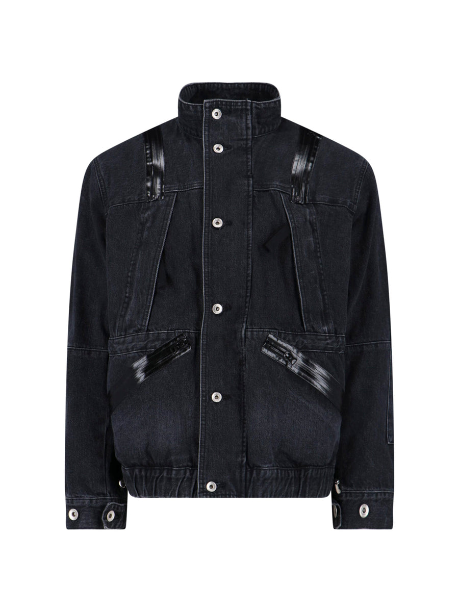 Sacai 100% Cotton jacket in black