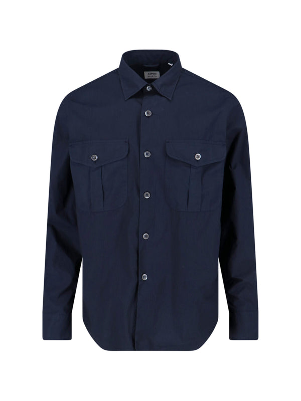 Aspesi 100% Cotton shirt in navy