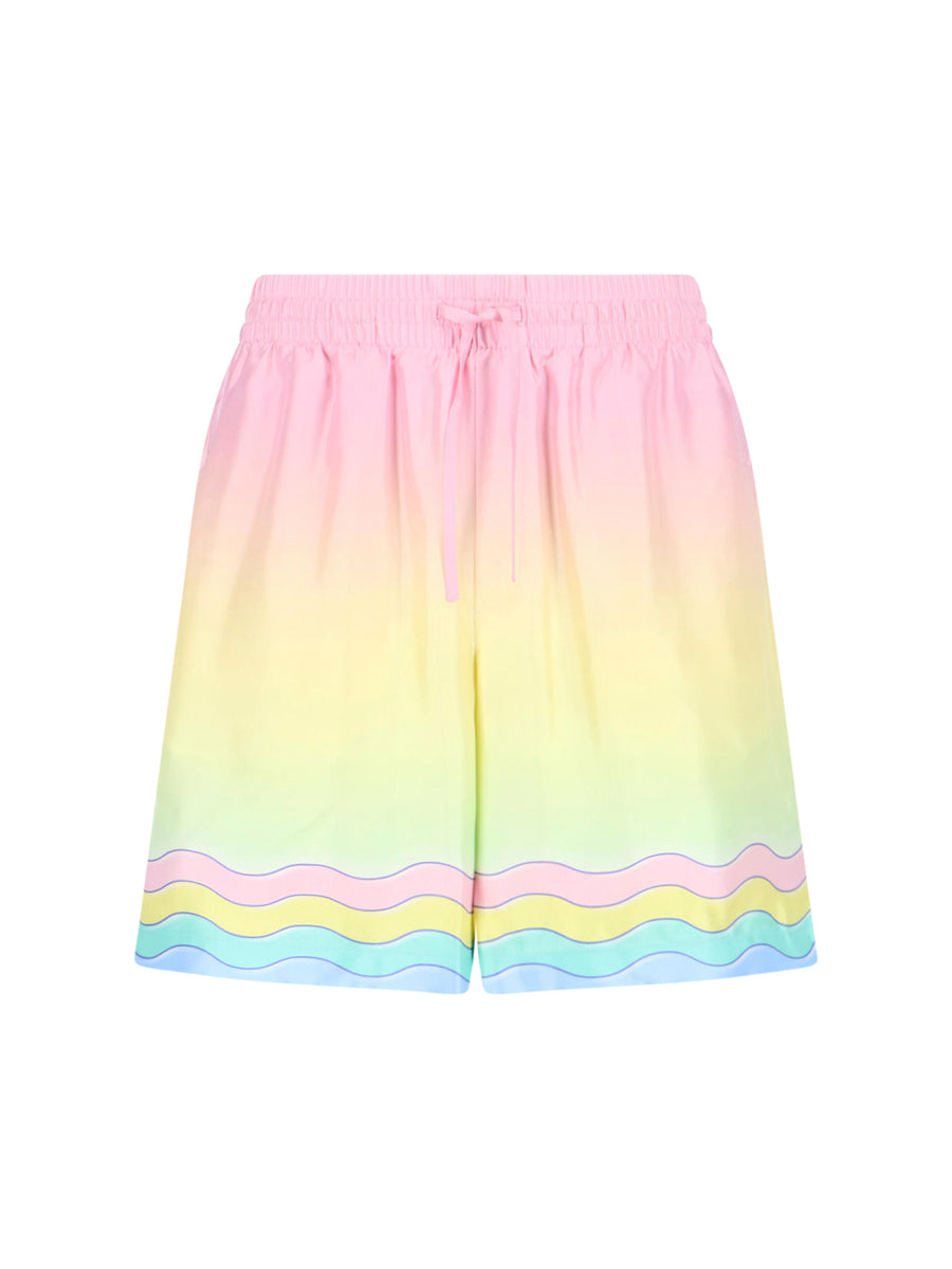 Casablanca 100% silk shorts in pink