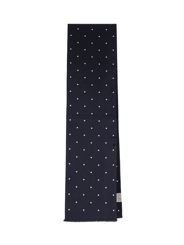 Destin 100% silk scarf in navy