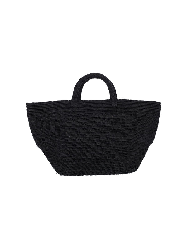Ibeliv 100% Raphia tote bag in black