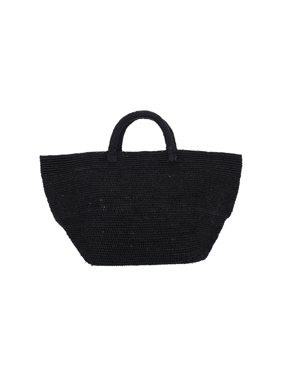 Ibeliv 100% Raphia tote bag in black