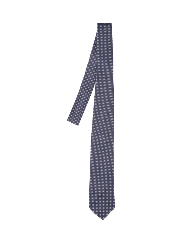 Cesare Attolini 100% silk necktie in navy