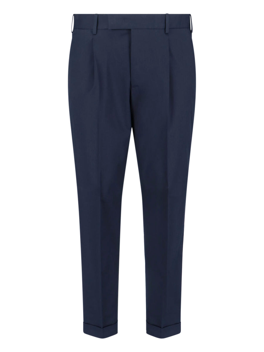 Pt Torino 95% cotton trousers in navy