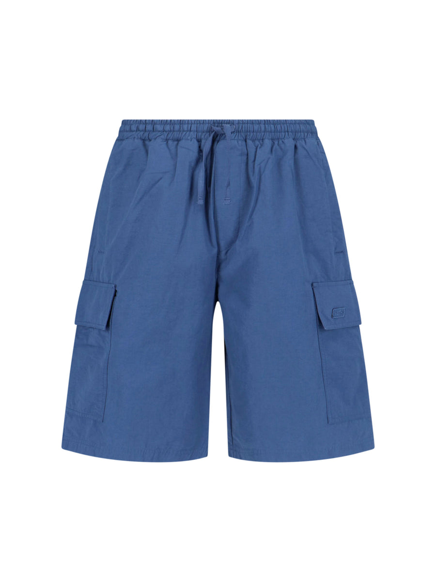 Autry 66% Cotton cargo shorts in blue
